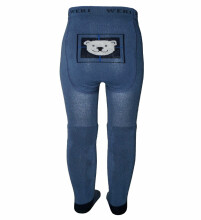 Weri Spezials Children's Tights Little Bear Jeans ART.SW-1742 High quality children's warm plush non-slip cotton tights for boys