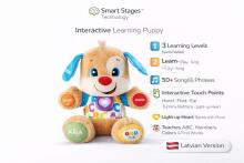 Fisher Price Laugh And Learn Latvian Puppy Art. DLM25 Gudrais interaktīvais kucēns/suns (latv.val.)