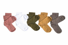 La Bebe™ Nursing Eco Organic Cotton Socks Art.154802 Khaki Laste sukkpüksid on valmistatud keskkonnasõbralikust orgaanilisest puuvillast.