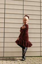 Kroeno Velvet Charm Art.MIK047K Brown Бархатное платье для девочек