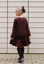 Kroeno Velvet Charm Art.MIK047K110 Brown Bērnu samta kleita