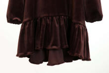 Kroeno Velvet Charm Art.MIK047K110 Brown Bērnu samta kleita