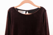 Kroeno Velvet Charm Art.MIK047K110 Brown Bērnu samta kleita