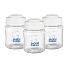 CANPOL BABIES pudelīšu komplekts mātes piena uzglabāšanai 3x120ml, 0M+, 35/235