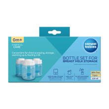 CANPOL BABIES pudelīšu komplekts mātes piena uzglabāšanai 3x120ml, 0M+, 35/235