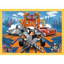 TREFL HOT WHEELS Pužļu komplekts 4 in 1