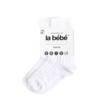 La Bebe™ Nursing Eco Organic Cotton Socks Art.155064 White Bērnu zeķes no organiskās kokvilnas