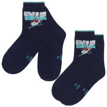 Weri Spezials Children's Socks Surfer Navy ART.WERI-1080 Pack of two high quality children's cotton socks