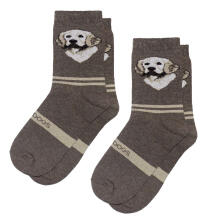 Weri Spezials Детские носки Labrador Retriever Brown ART.WERI-1429 Комплект из двух пар высококачественных детских носков из хлопка
