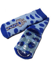 Weri Spezials Children's Non-Slip Socks Giraffe Royal Blue ART.SW-0419 High quality children's socks made of cotton with non-slip coating