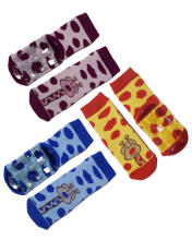 Weri Spezials Детские нескользящие носки Giraffe Wine Red ART.SW-0408 Высококачественных детских носков из хлопка с нескользящим покрытием