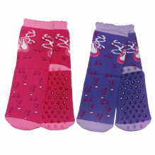 Weri Spezials Children's Non-Slip Socks Ballet Shoes Lilac ART.WERI-0925 High quality children's socks made of cotton with non-slip coating