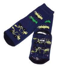 Weri Spezials Children's Non-Slip Socks Big Cars Navy ART.WERI-1493 High quality children's socks made of cotton with non-slip coating