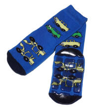 Weri Spezials Children's Non-Slip Socks Big Cars Royal Blue ART.WERI-1850 High quality children's socks made of cotton with non-slip coating