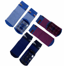 Weri Spezials Детские нескользящие носки Emergency Car Royal Blue ART.SW-1121 Высококачественных детских носков из хлопка с нескользящим покрытием