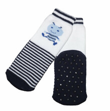 Weri Spezials Children's Non-Slip Socks Little Ant Navy ART.WERI-3782 High quality children's socks made of cotton with non-slip coating
