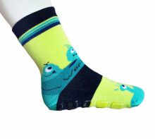 Weri Spezials Children's Non-Slip Socks UFO Green ART.WERI-8367 High quality children's socks made of cotton with non-slip coating
