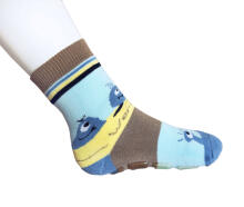 Weri Spezials Children's Non-Slip Socks UFO Light Blue ART.WERI-8357 High quality children's socks made of cotton with non-slip coating