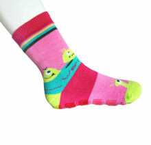 Weri Spezials Детские нескользящие носки UFO Pink ART.WERI-8362 Высококачественных детских носков из хлопка с нескользящим покрытием