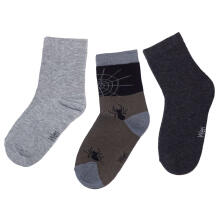 Weri Spezials Children's Socks Spider Web Olive Green ART.WERI-0970 Pack of three high quality children's cotton socks