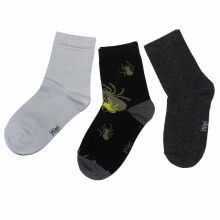 Weri Spezials Детские носки Spider Black ART.WERI-0974 Комплект из трех пар высококачественных детских носков из хлопка