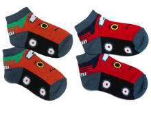 Weri Spezials Children's Sneaker Socks Blitz Navy and Green ART.WERI-5530 Pack of two high quality children's cotton sneaker socks