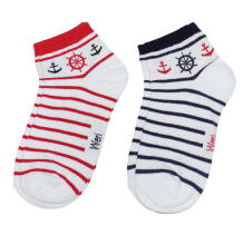 Weri Spezials Children's Sneaker Socks Anchor White ART.WERI-2697 Pack of two high quality children's cotton sneaker socks