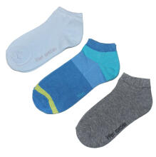 Weri Spezials Children's Sneaker Socks Modern Stripes Jeans ART.WERI-5018 Pack of three high quality children's cotton sneaker socks