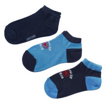 Weri Spezials Children's Sneaker Socks Kids Review Navy and Medium Blue ART.WERI-2523 of three high quality children's cotton sneaker socks