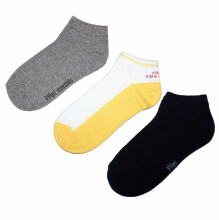 Weri Spezials Children's Sneaker Socks Duo Vanilla and Black ART.WERI-2768 of three high quality children's cotton sneaker socks