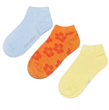 Weri Spezials Children's Sneaker Socks Hawaii Mandarin ART.WERI-0357 Pack of three high quality children's cotton sneaker socks