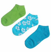Weri Spezials Короткие Детские носки Hawaii Turquoise ART.WERI-0678 Комплект из трех пар высококачественных коротких детских носков из хлопка