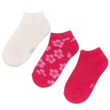 Weri Spezials Children's Sneaker Socks Hawaii Hot Pink ART.WERI-7764 Pack of three high quality children's cotton sneaker socks