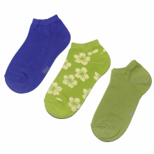 Weri Spezials Короткие Детские носки Hawaii Lime Green ART.WERI-7765 Комплект из трех пар высококачественных коротких детских носков из хлопка