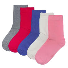 Weri Spezials Bērnu zeķes Monochrom Lilac and Pink ART.WERI-3661 Pieci pāri augstas kvalitātes kokvilnas bērnu zeķes