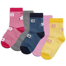 Weri Spezials Children's Socks Flowers and Stripes Multicolor ART.WERI-4305 Pack of five high quality children's cotton socks
