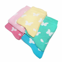 Weri Spezials Children's Socks White Butterflies Multicolor ART.WERI-4667 Pack of five high quality children's cotton socks