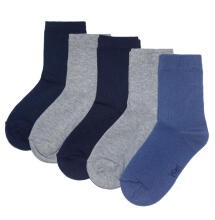 Weri Spezials Children's Socks Monochrome Jeans and Grey ART.WERI-3671 Pack of five high quality children's cotton socks