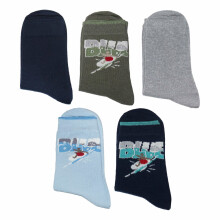 Weri Spezials Children's Socks Surfer Blue ART.WERI-3976 Pack of five high quality children's cotton socks