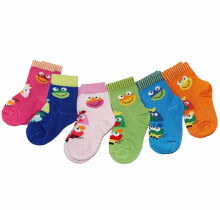 Weri Spezials Children's Socks Frog and Friends Orange ART.WERI-0687 Pack of two high quality children's mercerized cotton socks