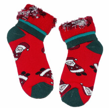 Weri Spezials Детские плюшевые носки Christmas Red ART.WERI-4370 Высококачественные детские плюшевые носков из хлопка