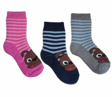 Weri Spezials Children's Plush Socks Charlie the Dog Grey ART.WERI-7104 High quality children's cotton plush socks