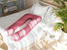 La Bebe™ Cushy Maternity Pillow Art.155997 Geraldine Многофункциональная подушка для беременных и кормящих (U Shaped) , наполнение синтепон, 155x80cm