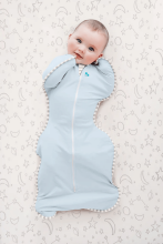 Love To Dream Swaddle Up Organic Blue M Art. LTD-L1001001BLS Хлопковая пелёнка для комфортного сна, пеленания M раз.