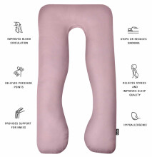 La Bebe™ Cushy Pillow Cover Art.156025 Pink Papildus pārvalks pakaviņam (U-Shaped)
