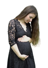 LuuTe ANNA FIELD Art.156204 Black pregnant lace dress