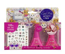 LUKKY Activity pack manicure set with 2 nail polishes and stickers