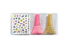 LUKKY Activity pack manicure set with 2 nail polishes and stickers