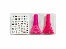 LUKKY Activity pack manicure set with 2 nail polishes and stickers