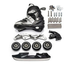 Inline skates Meteor 4w1 Seasons M 34-37 black - slidas un skrituļslidas